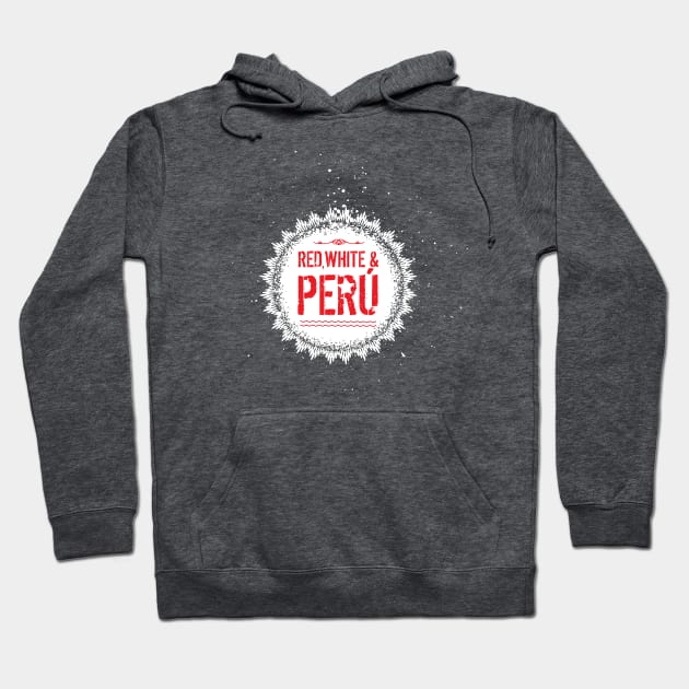 Red White and Peru burst Hoodie by thedesignfarmer